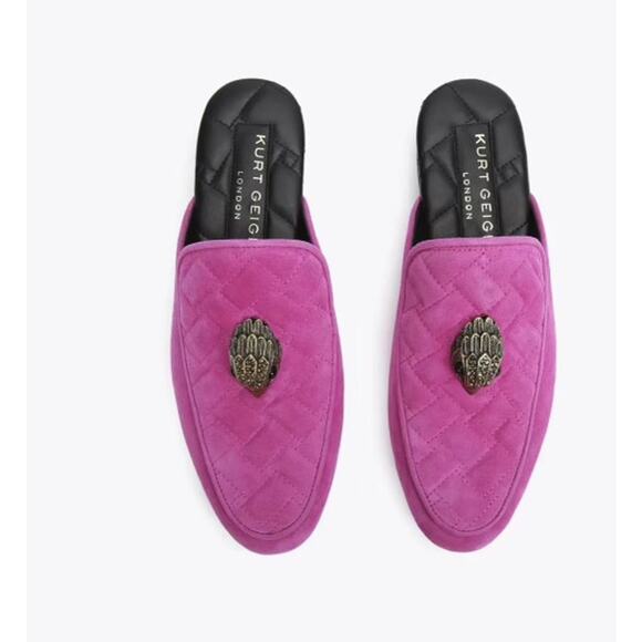 #KURT GEIGER Holly Eagle Mule Pink Size 38 NEW - Picture 1 of 8